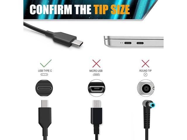 Universal Charger USB C for Hp 65W 45W USB-C Laptop Charger,Replacement for Lenovo Thinkpad/Yoga,Dell Chromebook 3100,Latitude...