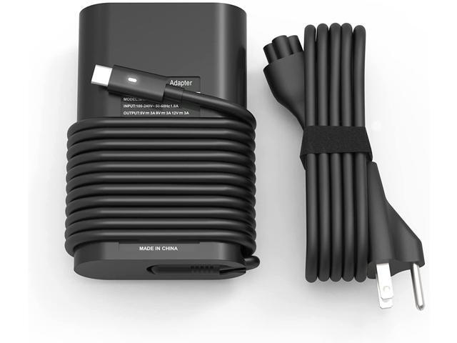 Laptop Charger 65W Watt USB Type C AC Power Adapter LA65NM190/HA65NM190/DA65NM190 Include Power Cord for Dell XPS 12 9250, XPS 13 9350 Compatible...