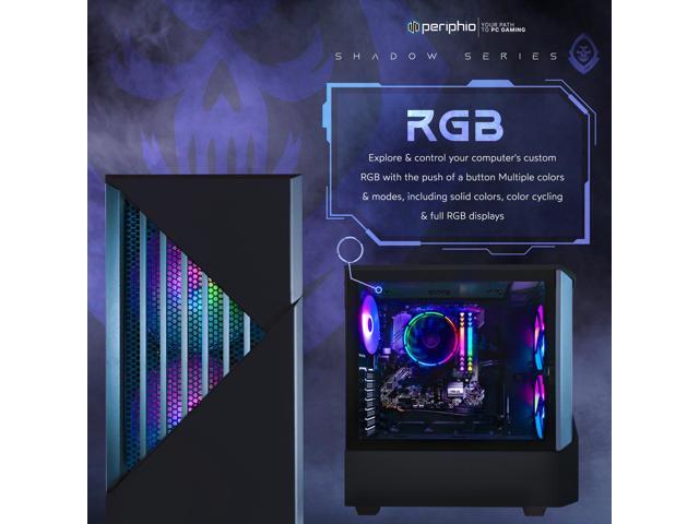 Periphio Reaper Gaming PC Computer - Complete Battlestation Bundle AMD Ryzen 5 5600G, Radeon Vega 7 Graphics, 1TB NVMe Solid State, 16GB DDR4...