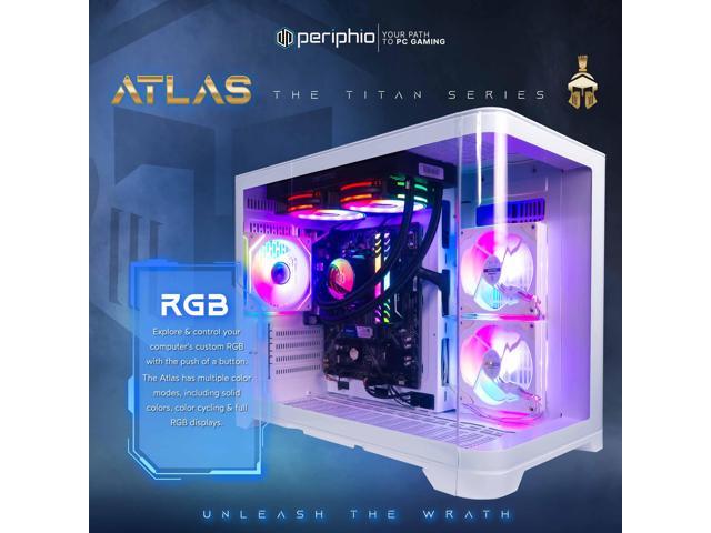 Periphio Atlas AMD Gaming PC, Liquid Cooled Ryzen 5 5600GT (4.4GHz Turbo), Radeon RX Vega 7 Graphics (Gaming Optimized), 16GB RAM, 2TB SSD, Windows...