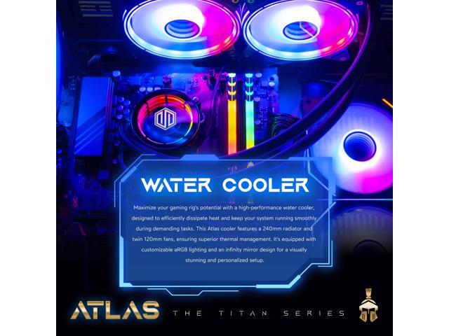 Periphio Atlas AMD Gaming PC, Liquid Cooled Ryzen 5 5600GT (4.4GHz Turbo), Radeon RX Vega 7 Graphics (Gaming Optimized), 16GB RAM, 2TB SSD, Windows...