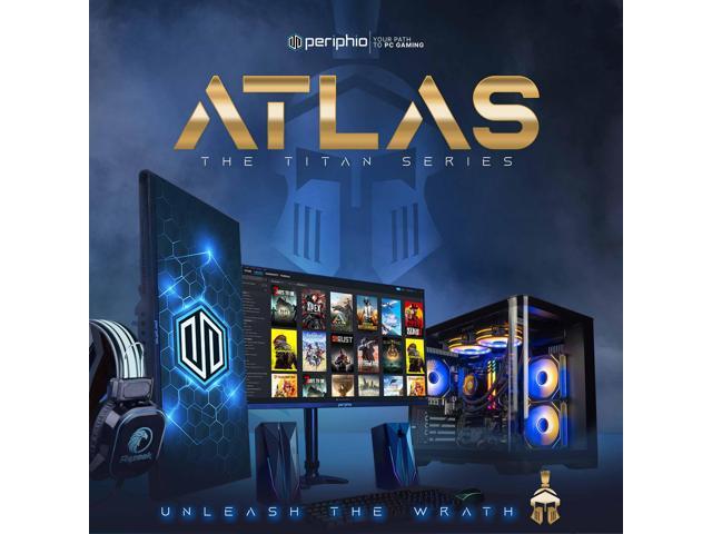 Periphio Atlas AMD Gaming PC, Liquid Cooled Ryzen 5 5600GT (4.4GHz Turbo), Radeon RX Vega 7 Graphics (Gaming Optimized), 16GB RAM, 1TB SSD, Windows...