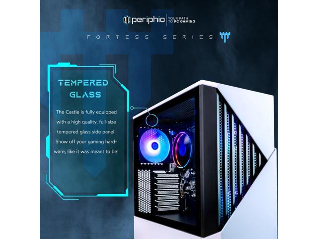 Periphio Castle Gaming PC Computer - AMD Ryzen 5 5600G, Radeon Vega 7 Graphics, 1TB NVMe Solid State, 16GB DDR4 RAM, Windows 11 Gaming Desktop...