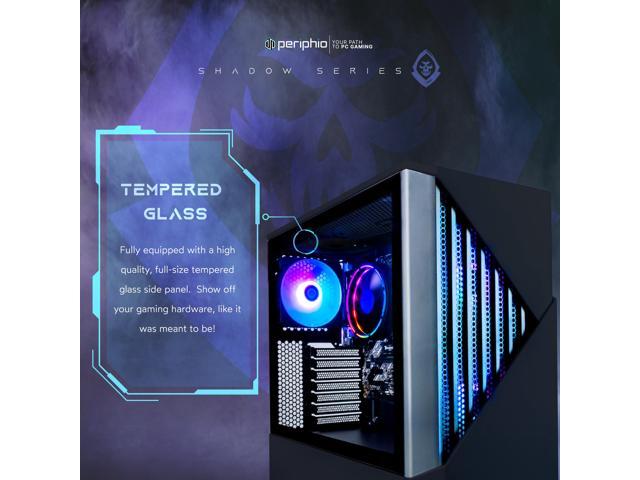 Periphio Reaper Gaming PC Computer - AMD Ryzen 5 5600G, Radeon Vega 7 Graphics, 1TB NVMe Solid State, 16GB DDR4 RAM, Windows 11 Gaming Desktop...