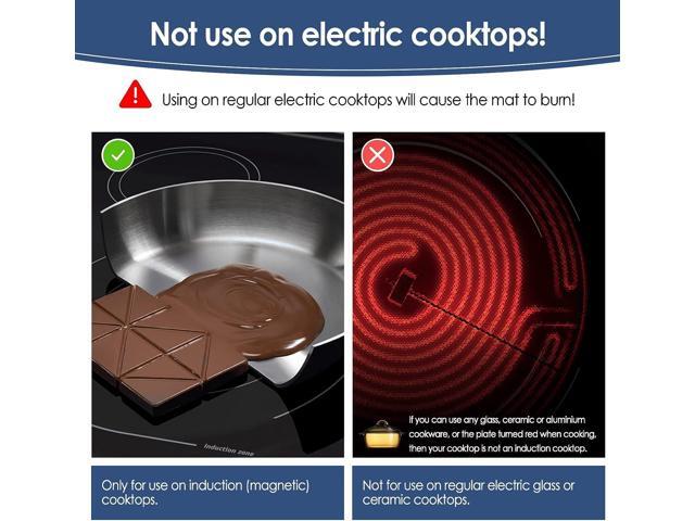 KITCHENRAKU KR Large Induction Cooktop Protector Mat 20.4x30.7 Inch, Magnetic Electric Stove Covers Antistrike & Antiscratch Glass Top Cover,...