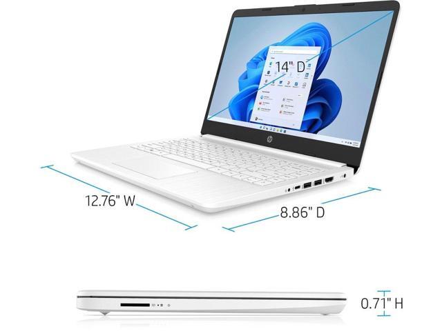 HP Stream 14' HD Laptop, Intel Celeron N4120 Processor, 4GB RAM,64GB eMMC,Windows 11 S Mode,Snowflake White