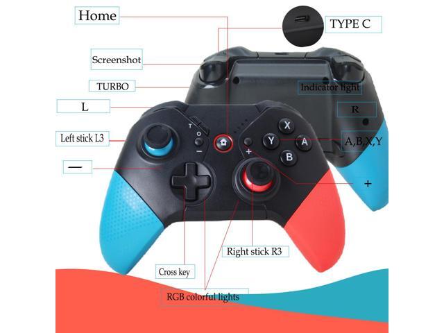 Wireless Controller for Nintendo Switch, Likaty Joypad Compatible with Switch OLED/Lite/ Gamepad Accessories, Switch Pro Controller with...