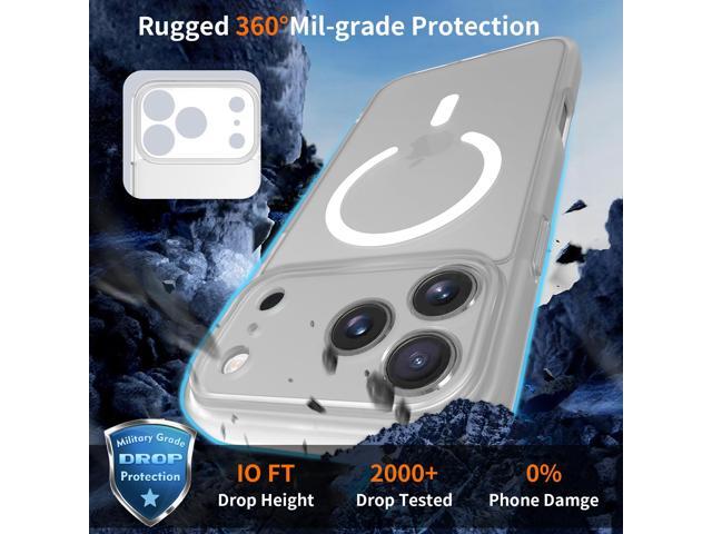 Case for iPhone 17 Pro Max,Full Covered Camera Protection Magnetic Shockproof Slim Case Drop Proof Durable Protective Cover - Clear