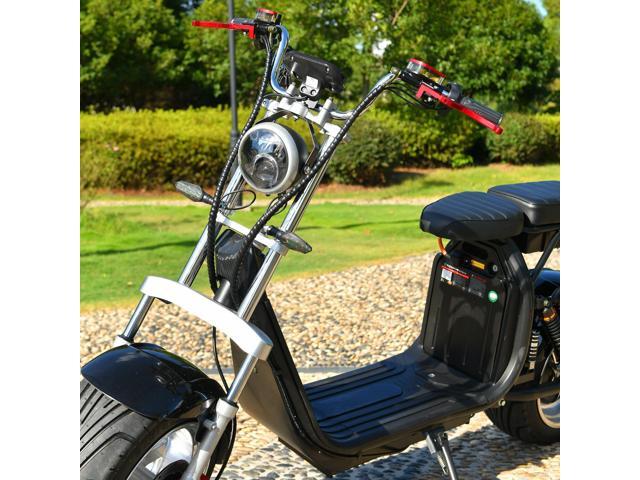 ehoodax Max Speed 40MPH 4000W Motor Max Load 550 IBS 18 Inch Fat Tire Electric Scooter Black
