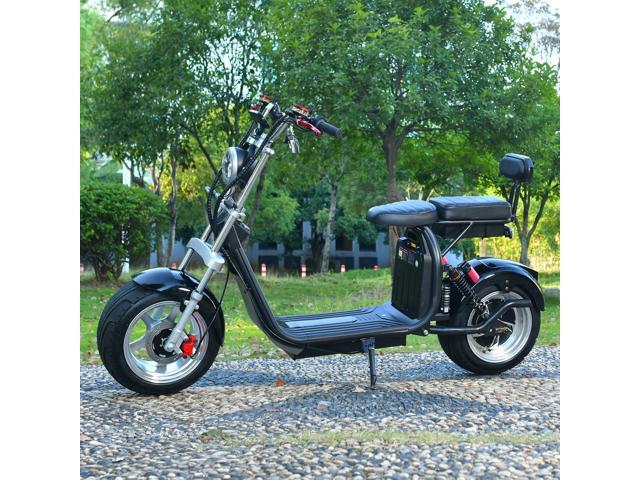 ehoodax Max Speed 40MPH 4000W Motor Max Load 550 IBS 18 Inch Fat Tire Electric Scooter Black