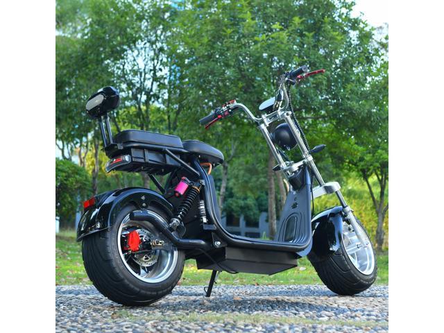 ehoodax Max Speed 40MPH 4000W Motor Max Load 550 IBS 18 Inch Fat Tire Electric Scooter Black
