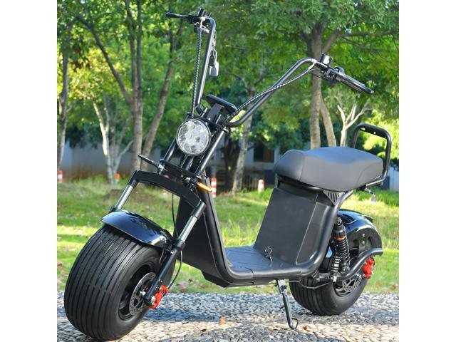 ehoodax citycoco Fat Tire Electric Scooter 3000W Motor Max Speed 28MI 60V20AH removable Battery double seat,Maximum Load 440 IBS