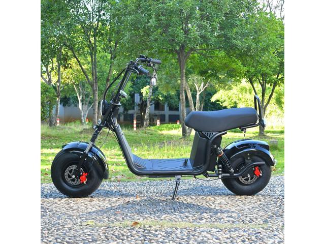 ehoodax citycoco Fat Tire Electric Scooter 3000W Motor Max Speed 28MI 60V20AH removable Battery double seat,Maximum Load 440 IBS