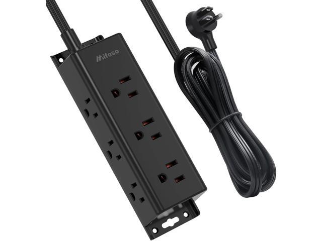Surge Protector Power Strip - 9 Widely Spaced Multi Outlets, Wall Mount, 3 Side Outlet Extender with Extension Cord, Flat Plug, Overload...