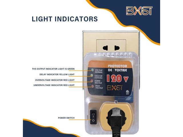 BXST Electronic Surge Protector for Home Appliance One Outlet Plug Surge Protector Delay Protection180S Surge Protector for Refrigerators 120V 15A...