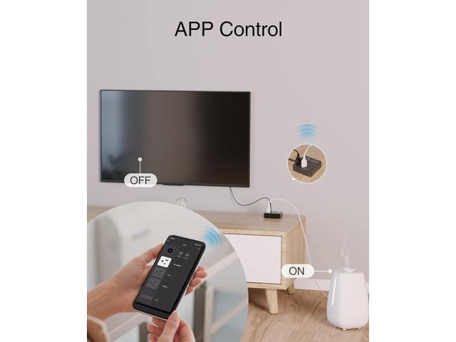 GHome Smart Plug Power Strip, WiFi Surge Protector Work with Alexa Google Home, Smart Outlets with 3 USB 3 Charging Port, Multi-Plug Extender for...
