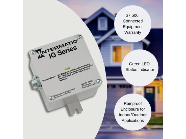 Intermatic IG1200RC3 - Advanced Surge Protection with TPMOV Technology - Rainproof Design for Indoor/Outdoor Use - 3-Year Warranty and $7,500...
