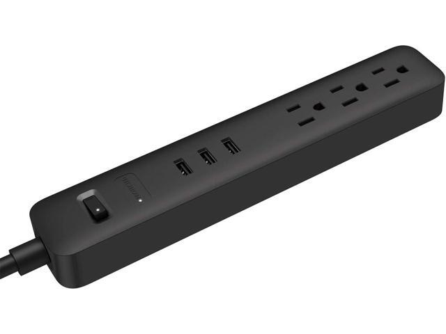 TP Quality 3 Outlet 3 Fast Charging USB Ports Switch Power Strip Surge Protector 4Ft Extension Cord with Flat Plug for Dorm Room Office Home Work...