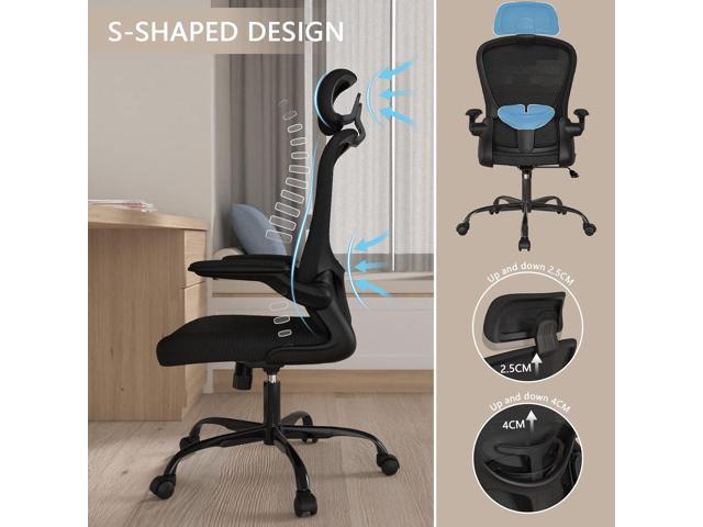 Office Chair, High Back Ergonomic Desk Chair, Breathable Mesh Desk Chair with Adjustable Lumbar Support and Headrest, Swivel Task Chair with...