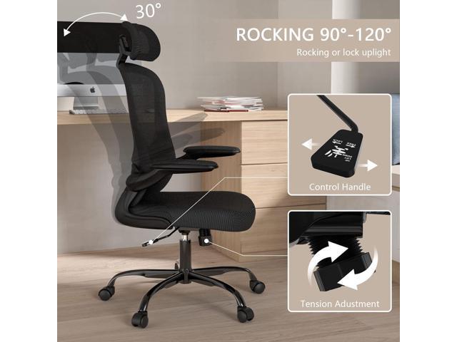 Office Chair, High Back Ergonomic Desk Chair, Breathable Mesh Desk Chair with Adjustable Lumbar Support and Headrest, Swivel Task Chair with...