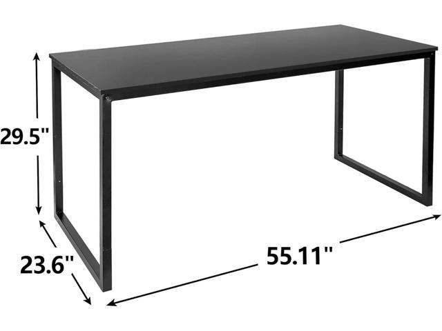 ZenStyle Computer Desk 55' Large Office Desk Computer Table Laptop PC Simple Study Writing Desk for Home Office, Black