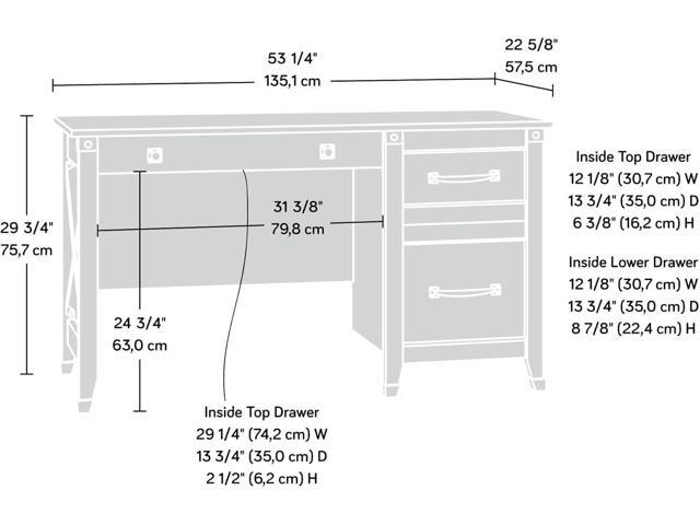 Sauder Carson Forge Desk, Washington Cherry finish
