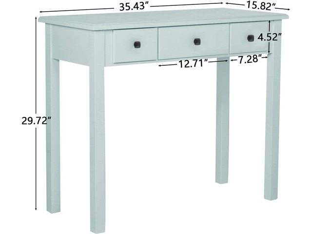 STHOUYN Home Office Small Writing Desk with Drawers Bedroom, Study Table for Adults/Student, Vanity Makeup Dressing Table Save Space Gifts Green...