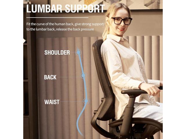 ELABEST Mesh Office Chair,Ergonomic Computer Desk Chair,Sturdy Task Chair- Adjustable Lumbar Support & Armrests,Tilt Function,Comfort Wide...