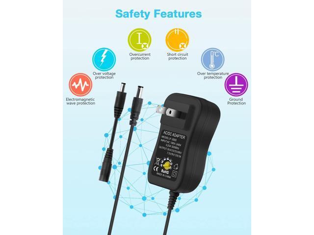 Aclorol 36W Universal AC/DC Power Adapter 3~12V 3A Adjustable Power Supply 100V-240V AC to DC 3V-12V 9V 7.5V 6V 5V 4.5V 3V 3A 2.5A 2A 1A Converter...