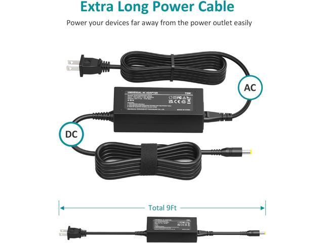 24V 3A Power Supply 72W AC Adapter DC 24V Power Cord Charger for LED Strip Lights Ride On Toys Massage Gun 24 Volt 3 Amp 2A 1.5A 1A 0.75A 0.7A...