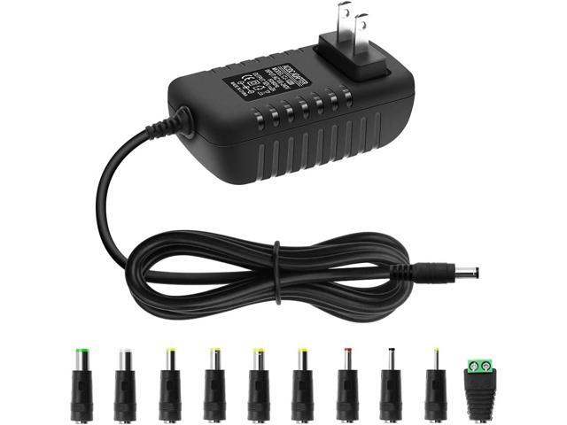 12V Power Supply 2A AC/DC Adapter 12Volt Wall Charger Replacement Power Cord AC 100V-240V to DC 12Volt 2A 1.5A 1A Converter for Security Camera BT...