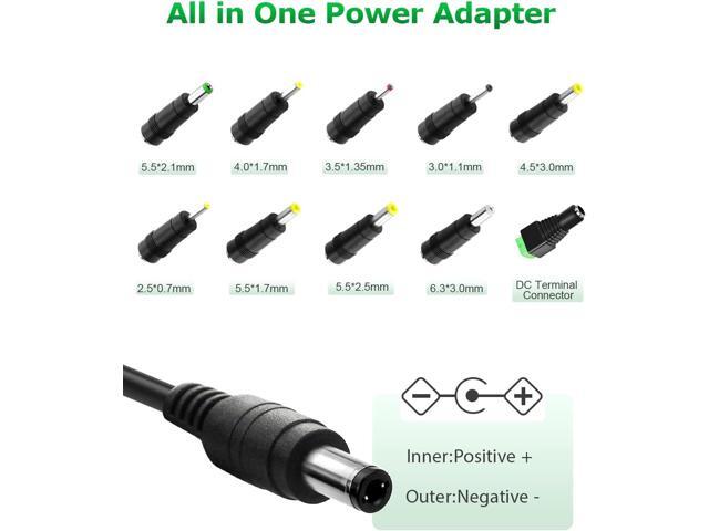12V Power Supply 2A AC/DC Adapter 12Volt Wall Charger Replacement Power Cord AC 100V-240V to DC 12Volt 2A 1.5A 1A Converter for Security Camera BT...