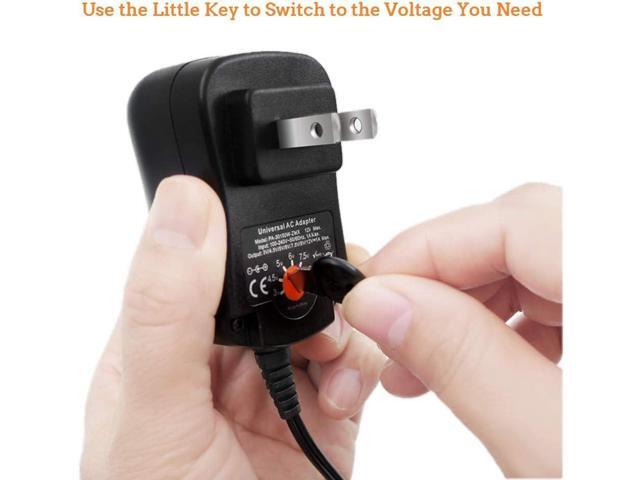 Outtag 12W Universal AC Adapter 3V-12V AC to DC Adapter 100-240v 50-60hz Multi Voltage Switching Power Supply Replacement for Household Electronics...