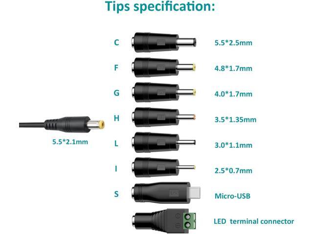 12W Universal Power Supply 12V 9V 7.5V 6V 5V 4.5V 3V 1A AC to DC Adapter for Led Strip Router Speaker CCTV Camera Tablet Radio 3 to 12 Volts 1000mA...