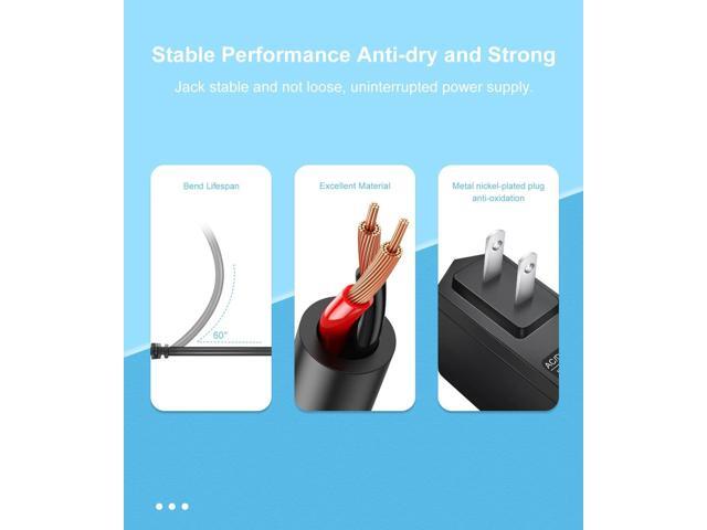 AC DC Adapter Compatible with Alesis Recital 88-Key 61-Key Digital Piano Keyboard with Full-Sized Keys IO 14 IO 26 Recording Interface Power Supply...