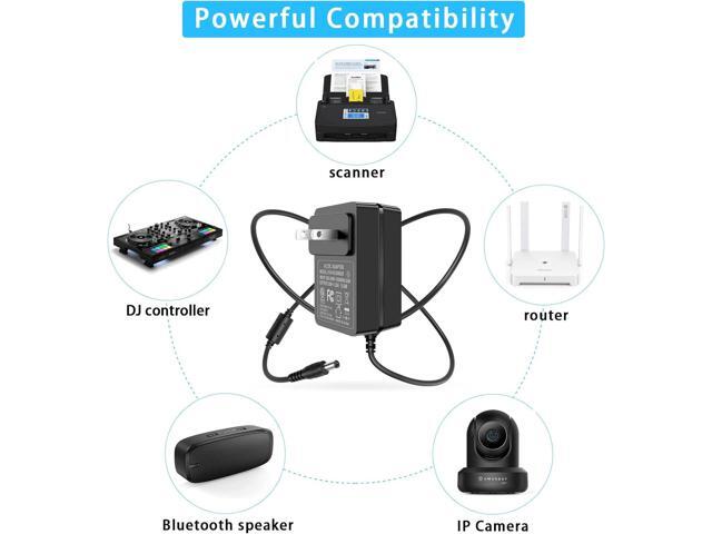 5V 3A Power Supply Adapter, 100~240V AC to DC 5 Volt 3A 2.5A 2.0A 1.5A 1A 0.5A Converter with 8 Tips for Led Strip, String Lights, CCTV Cameras,...