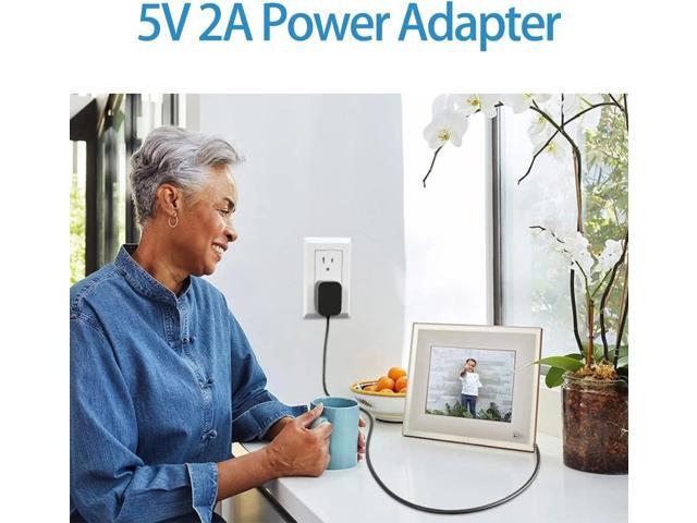 Power Cord for Skylight, HP, Aluratek, BSIMB Smart Digital Picture Frame 5V AC Adapter Charger (Not for 9V or 12V)