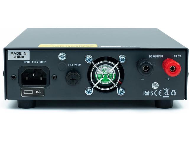 BTECH RPS-30M 30 Amp Compact Regulated Bench Power Supply - 13.8V AC-to-DC Converter with Screw Terminals & Cigarette Plug Output