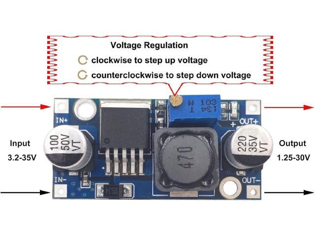 10 Pack DC to DC High Efficiency Voltage Regulator 3.2-35V to 1.25-30V Buck Converter DIY Power Supply Step-Down Module