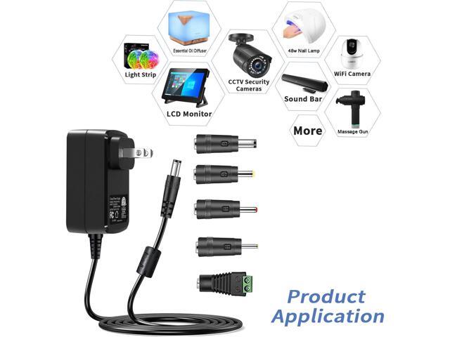 Gonine 24V 1.5A 1A Power Supply Cord UL Certificate, 24Vdc AC to DC Power Adapter, Compatible for 24 Volts 1500ma 1000ma 500ma LED Floor Lamp LED...