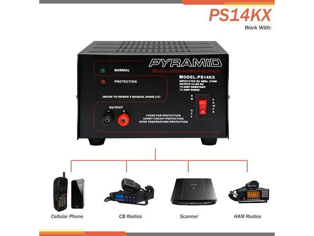 Pyramid Universal Compact Bench Power Supply- 12 Amp Linear Regulated Home Lab Bench-top AC-to-Dc 12V Converter w/ 13.8V Dc 115V AC 270W Power...