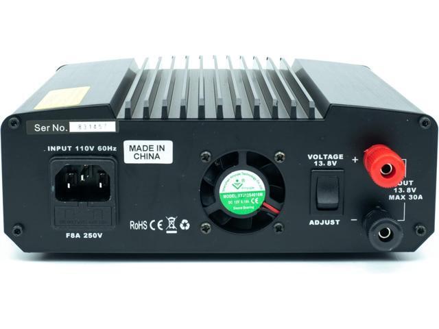 BTECH RPS-30PRO 30 Amp Regulated Universal Compact Bench Power Supply, AC-to-DC Power Convertor, 13.8V (9~15VDC Adjustable) with Noise Offset...