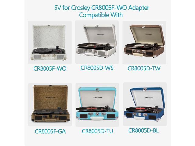 VHBW 5V Power Cord Replacement for Crosley CR8005F CR8005D Adapter Fit with Crosley Cruiser Plus Portable Turntable CR8005F-GA CR8005F-WO...