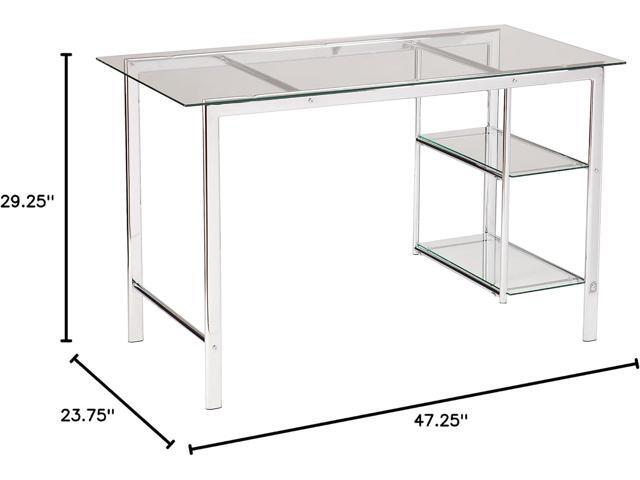 SEI Furniture Oslo Writing Desk, Chrome