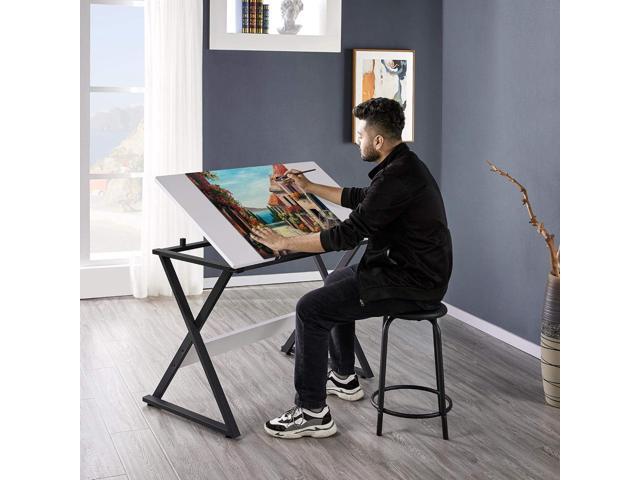 Yaheetech Drafting Table for Artists Art Desk Drawing Painting Studying Table w/Tilted Tabletop Art Craft Work Station for Adults Teens Home Office...