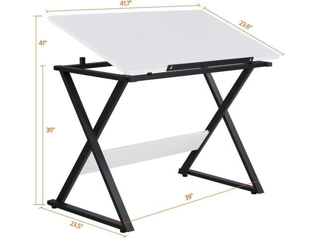 Yaheetech Drafting Table for Artists Art Desk Drawing Painting Studying Table w/Tilted Tabletop Art Craft Work Station for Adults Teens Home Office...