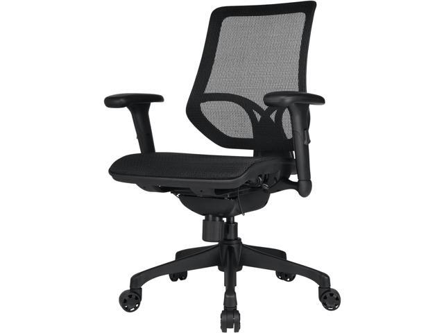 WORKPRO 1000 Series Ergonomic Mesh/Mesh Mid-Back Task Chair, Black/Black, BIFMA Certified
