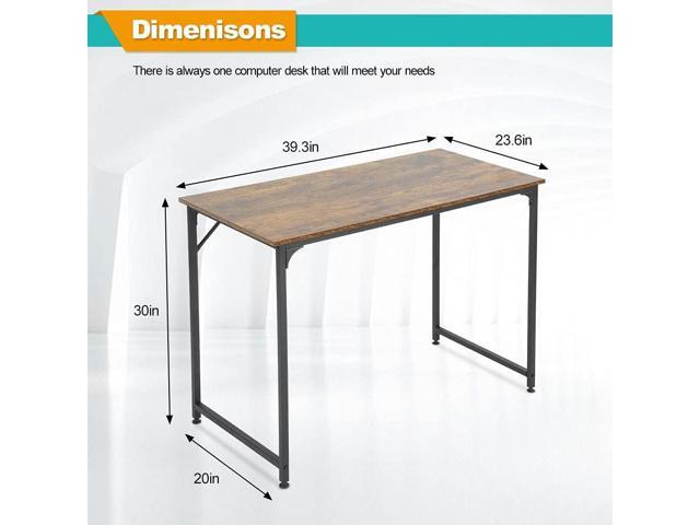 35/39/47 Inch Computer Desk Home Office Desk Writing Study Table Modern Simple Style PC Desk with Metal Frame Gaming Desk Workstation for Small...