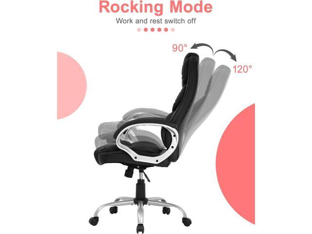 Ergonomic Office Chair,Computer Desk Chair High Back PU Leather Executive Rolling Task Adjustable Chair with Lumbar Support Headrest Armrest Swivel...