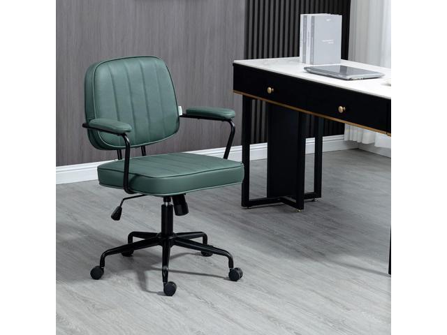 Vinsetto Home Office Chair, Microfiber Computer Desk Chair with Swivel Wheels, Adjustable Height, and Tilt Function, Green